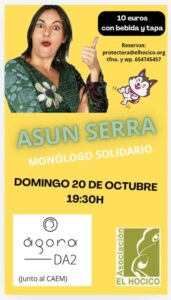 Monólogo solidario de Asun Serra a favor de los animales del Hocico